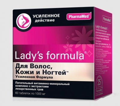 Купить lady's formula (леди-с формула) для волос, кожи, ногтей усиленная формула, таблетки 60 шт бад в Ваде