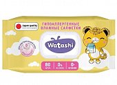 Купить watashi (ваташи) салфетки влажные для детей с д-пантенолом 0+ 80 шт. в Ваде