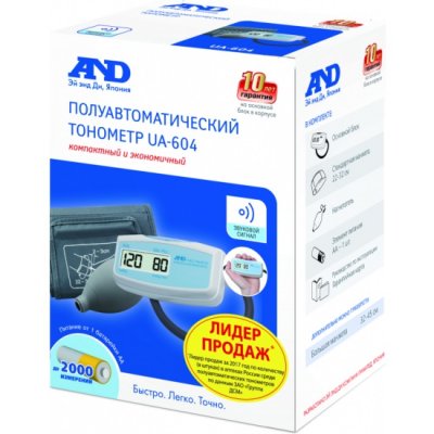 Купить тонометр полуавтоматический a&d (эй энд ди) ua-604, компактный в Ваде