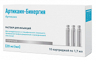 Купить артикаин-бинергия, раствор для инъекций 20мг/мл картридж, 1,7мл 10шт в Ваде