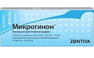 Купить микрогинон, таблетки, покрытые оболочкой 150мкг+30мкг, 21 шт в Ваде