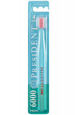Купить президент (president) зубная щетка profi super soft 6000 супермягкая, 1 шт в Ваде