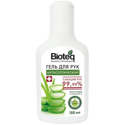 Купить bioteq (биотек) гель для рук антисептический с экстрактом алоэ вера и витамином е, 170 мл в Ваде