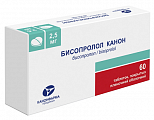 Купить бисопролол-канон, таблетки, покрытые пленочной оболочкой 2,5мг, 60 шт в Ваде