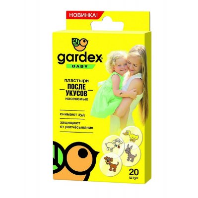Купить пластырь gardex baby (гардекс) после укусов насекомых, 20 шт в Ваде