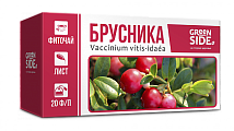 Купить фиточай брусники листья грин сайд, фильтр-пакеты 1,5г, 20 шт бад в Ваде