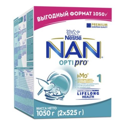 Купить nan optipro 1 (нан) смесь сухая для детей с рождения, 1050г в Ваде