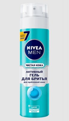 Купить nivea (нивея) для мужчин гель для бритья чистая кожа, 200мл в Ваде