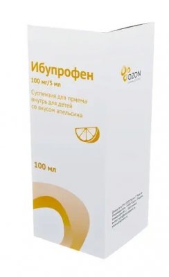 Купить ибупрофен, суспензия для приема внутрь 100мг/5мл со вкусом апельсина, флакон 100мл в Ваде