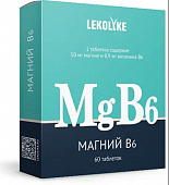 Купить lekolike (леколайк) магний b6, таблетки 60шт бад в Ваде