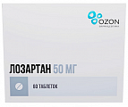 Купить лозартан, таблетки, покрытые пленочной оболочкой 50мг, 60 шт в Ваде
