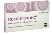 Купить комбифлокс, таблетки, покрытые пленочной оболочкой 500мг+200мг, 10 шт в Ваде