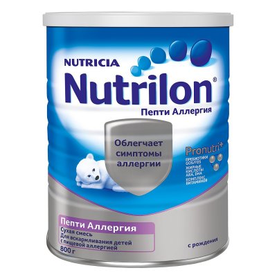 Купить nutrilon (нутрилон) пепти аллергия сухая смесь детская с рождения, 800г в Ваде