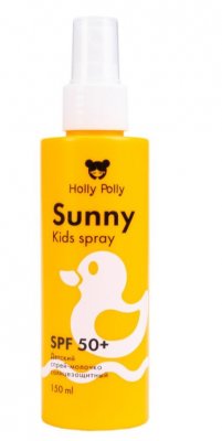 Купить holly polly (холли полли) sunny детский спрей-молочко spf 50+ водостойкий 3+, 150мл в Ваде