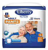 Купить liberty premium pants (либерти премиум пантс) подгузники-трусики для взрослых одноразовые l 10шт в Ваде
