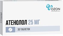 Купить атенолол, таблетки, покрытые пленочной оболочкой 25мг, 30 шт в Ваде