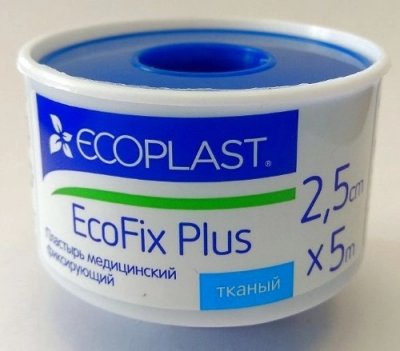 Купить ecoplast ecoplast медицинский фиксирующий тканый 2,5см х 5м в Ваде