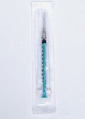 Купить шприц 1мл инсулиновый 100ин/ед (трехкомпонентный) стерильный с иглой луер 0,4х12мм премиум, 100 шт в Ваде