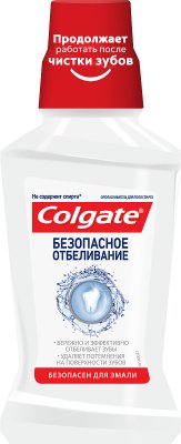 Купить колгейт (colgate) ополаскиватель для полости рта безопасное отбеливание, 250 мл в Ваде