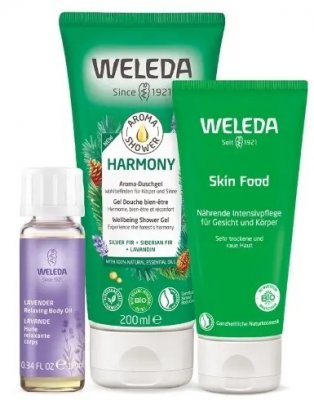 Купить weleda (веледа) набор relax&spa: гель для душа, 200мл+масло расслабляющее с лавандой, 10мл+крем для тела питательный, 75мл в Ваде