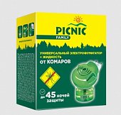 Купить пикник (picnic) family электрофумигатор+жидкость от комаров 45ночей в Ваде