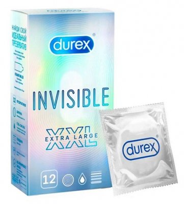 Купить durex (дюрекс) презервативы invisible xxl, 12 шт в Ваде