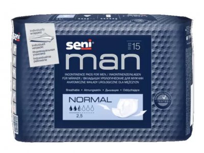 Купить seni men (сени мэн) вкладыши урологические для мужчин нормал 15шт в Ваде