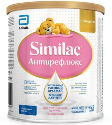 Купить симилак (similac) антирефлюкс, смесь молочная, с рождения 375г в Ваде