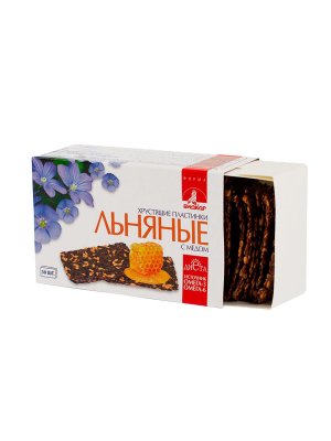 Купить льняные хрустящие пластинки биокор с медом 3,5г 30 шт бад в Ваде