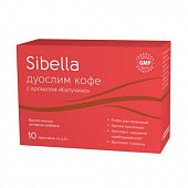 Купить sibella (сибелла) дуослим кофе с ароматом капучино, пакет-саше 2г, 10 шт бад в Ваде