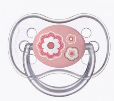 Купить canpol (канпол) пустышка круглая силиконовая 0-6 месяцев newborn baby розовая 1 шт в Ваде