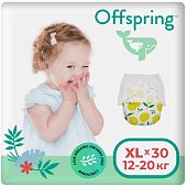 Купить offspring (оффспринг) подгузники-трусики детские размер xl, 12-20 кг 30 шт лимоны в Ваде