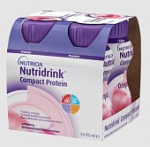 Купить nutridrink (нутридринк) компакт протеин со вкусом клубники 125мл, 4 шт в Ваде