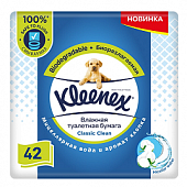 Купить kleenex (клинекс) бумага туалетная влажная classic clean 42шт в Ваде